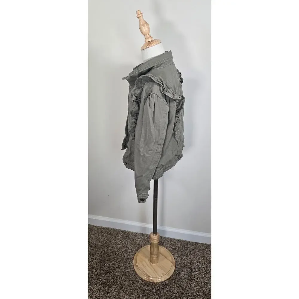 Urban Republic Winona Ruffled Denim Jacket Size 7 / 8